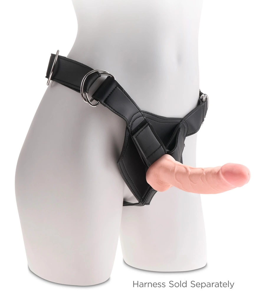 Realistyczne zakrzywione dildo silikonowe do masturbacji w kolorze beżowym z przyssawką King Cock KCP 8 TD Realistyczne zakrzywione dildo silikonowe do masturbacji w kolorze beżowym z przyssawką King Cock KCP 8 TD