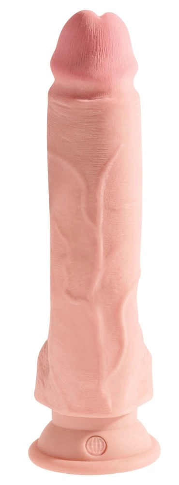 Realistyczne dildo silikonowe do masturbacji w kolorze beżowym z przyssawką King Cock KCP 9 TD Realistyczne dildo silikonowe do masturbacji w kolorze beżowym z przyssawką King Cock KCP 9 TD