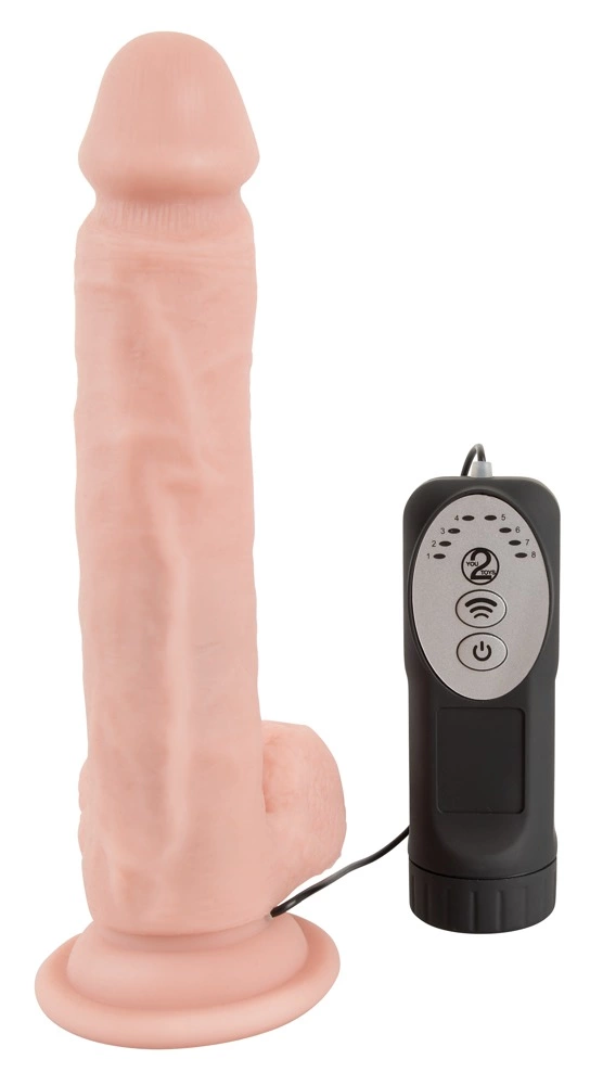 Medyczny wibrator wstrząsowy wykonany z beżowego silikonu Medical Silicone 21 cm