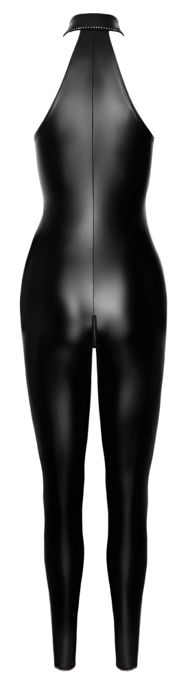 Noir Bodywear Kombinezon Powerwetlook XL Czarny Z Kryształkami