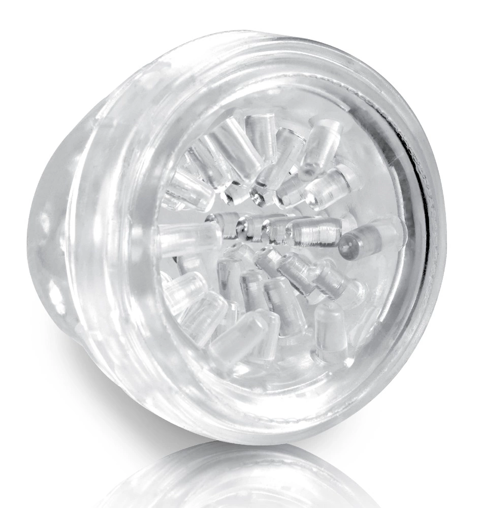 Czerwony masturbator do masturbacji penisa z ruchem obrotowym i oporowym z przyssawką Pipedream PET Mega-Bator Mouth