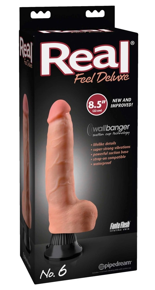 Pipedream Real Feel Deluxe 22 cm - Model z Teksturą Żył i Przyssawką