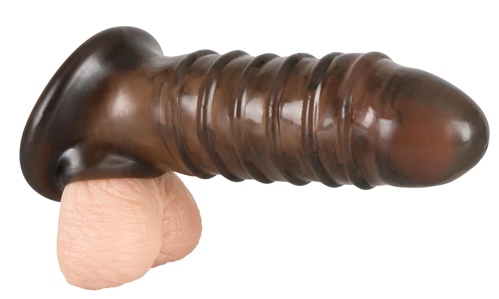 Nakładka na penisa i jądra wykonana z silikonu w kolorze czarnym Rebel 18 cm Nakładka na penisa i jądra wykonana z silikonu w kolorze czarnym Rebel 18 cm