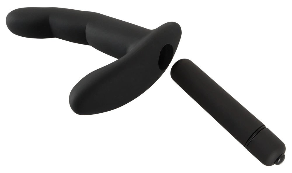 Wibrator do masturbacji łechtaczki i punktu G wykonany z czarnego silikonu Rebel 14 cm