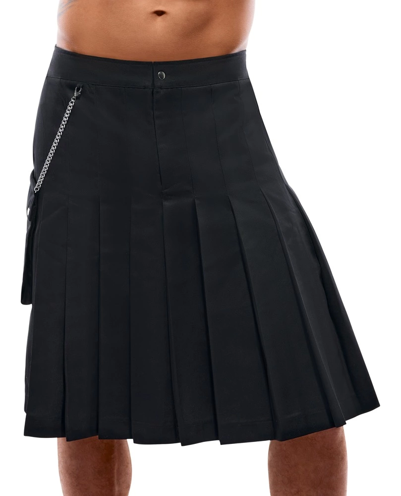Svenjoyment Spodnica Męska Kilt XL Czarna z Odpinaną Kieszenią