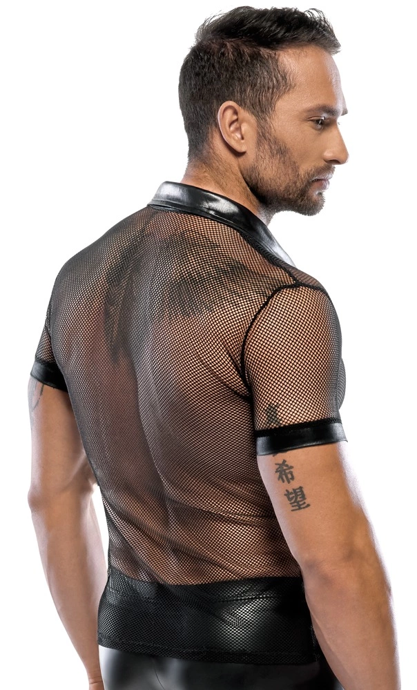 Svenjoyment Polo Mesh Czarna Koszulka Męska z Kołnierzykiem L