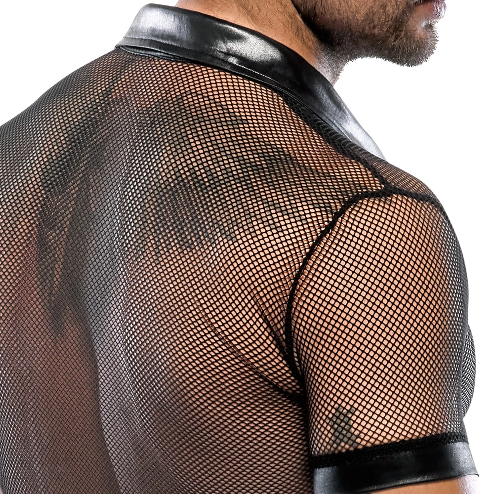 Svenjoyment Polo Mesh Czarna Koszulka Męska z Kołnierzykiem L