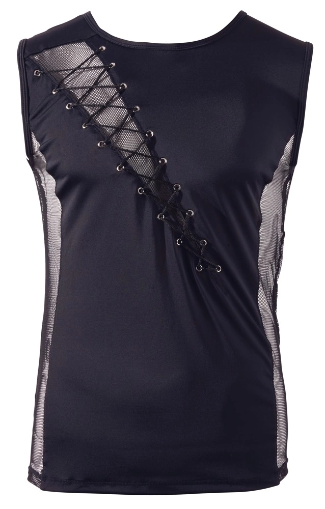 Svenjoyment Męski bezrękawnik L czarny z ozdobnym sznurowaniem