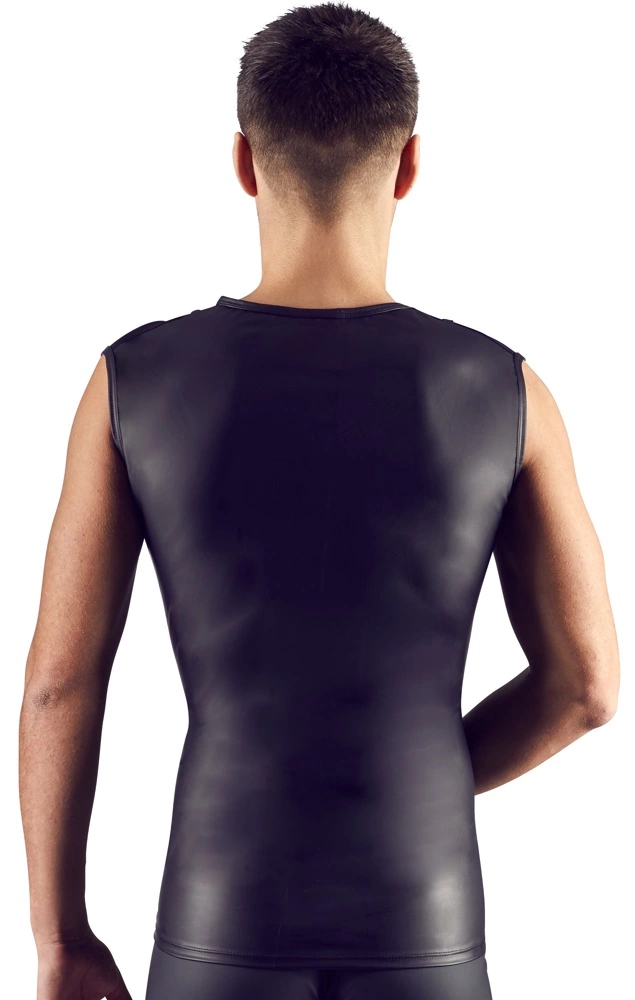 Svenjoyment Top Męski Siateczkowy Bezrękawnik Matowy Czarny 2XL