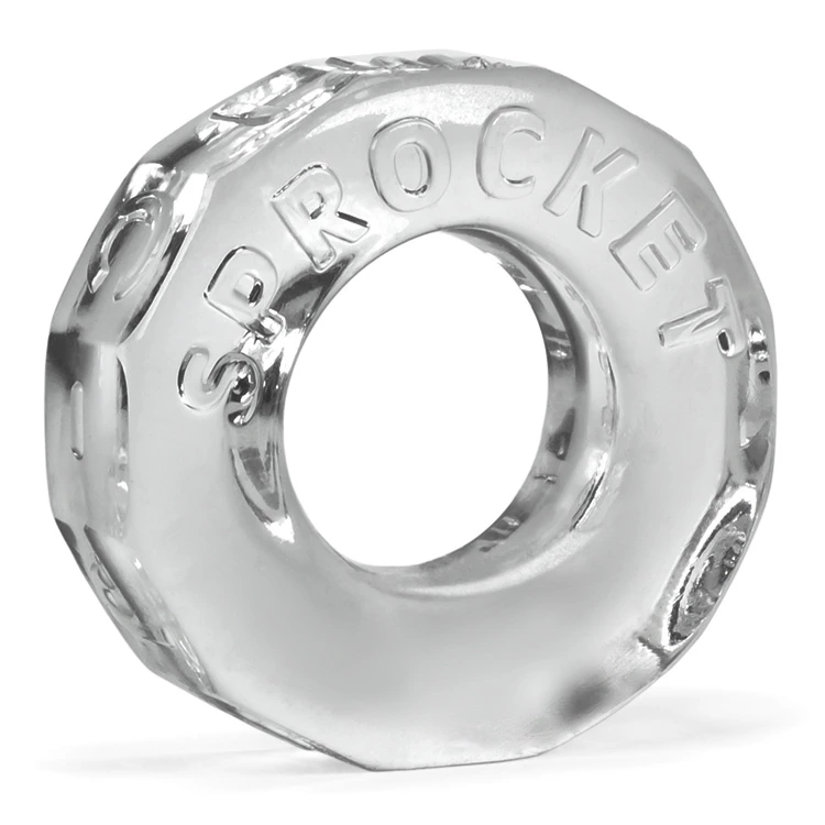 Pierścień erekcyjny silikonowy przezroczysty na penisa Oxballs Sprocket Cockring 