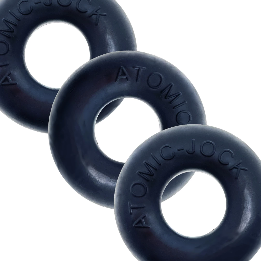Zestaw trzech czarnych silikonowych pierścieni erekcyjnych na penisa Oxballs Ringer Cockring  Zestaw trzech czarnych silikonowych pierścieni erekcyjnych na penisa Oxballs Ringer Cockring