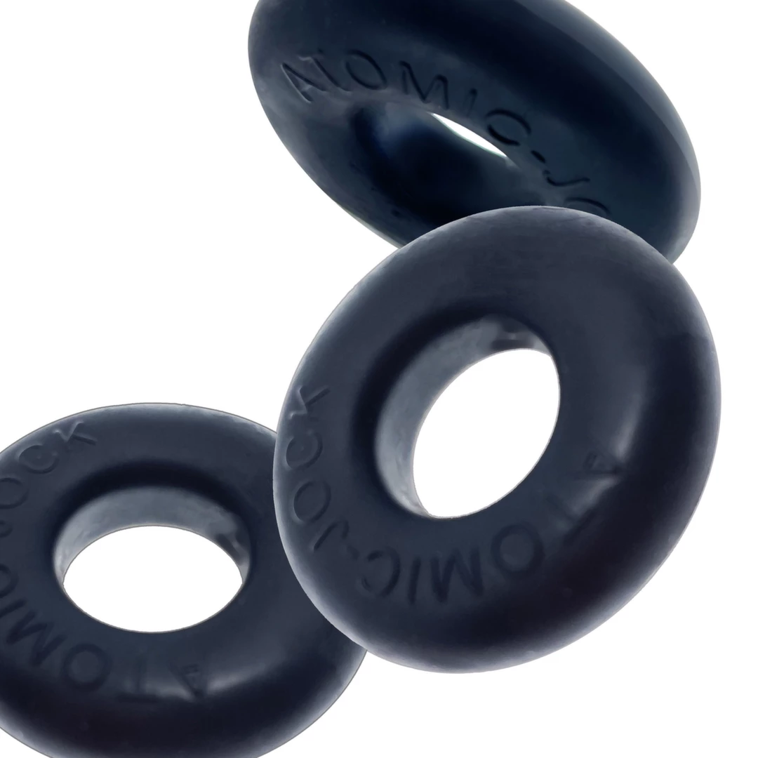 Zestaw trzech czarnych silikonowych pierścieni erekcyjnych na penisa Oxballs Ringer Cockring  Zestaw trzech czarnych silikonowych pierścieni erekcyjnych na penisa Oxballs Ringer Cockring