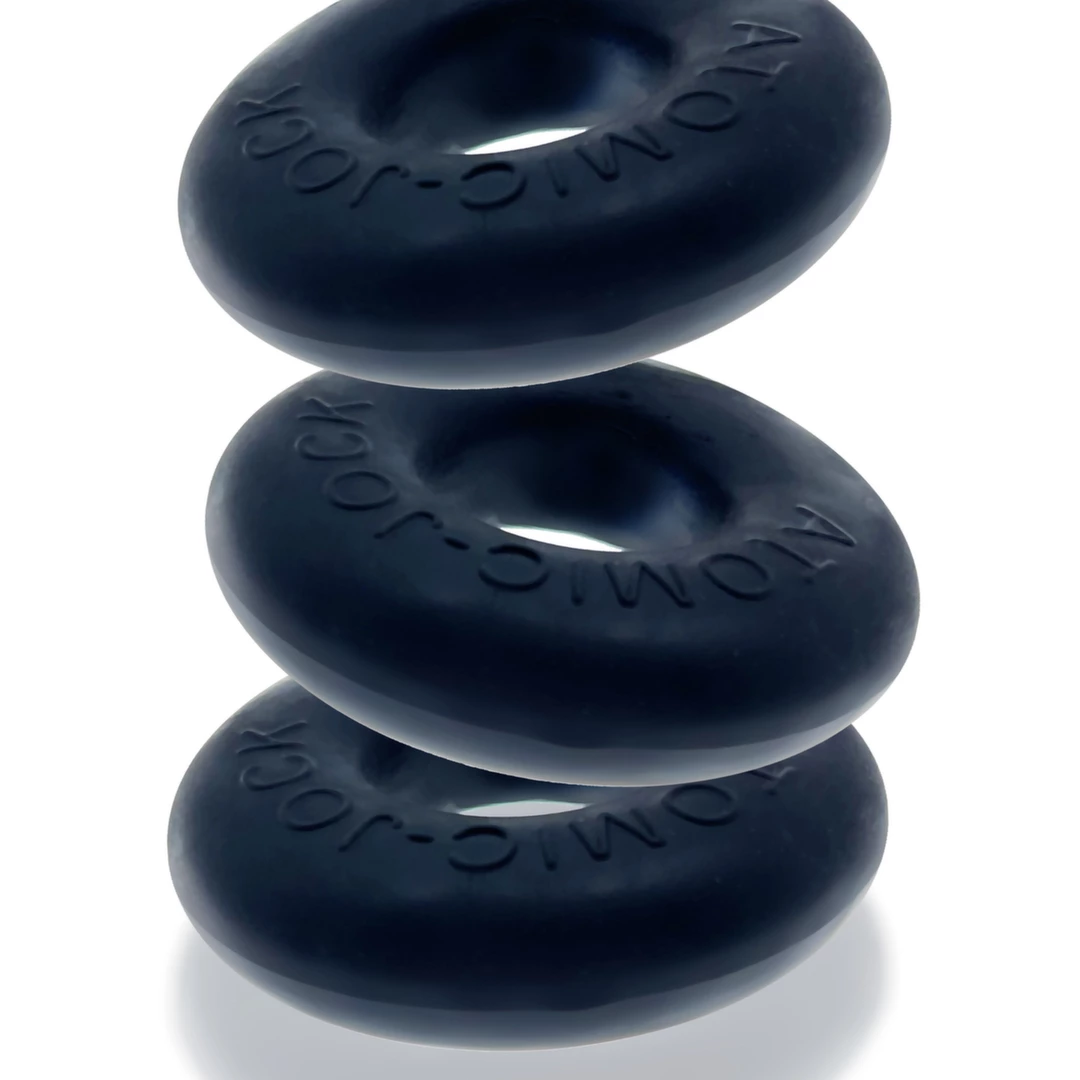 Zestaw trzech czarnych silikonowych pierścieni erekcyjnych na penisa Oxballs Ringer Cockring  Zestaw trzech czarnych silikonowych pierścieni erekcyjnych na penisa Oxballs Ringer Cockring