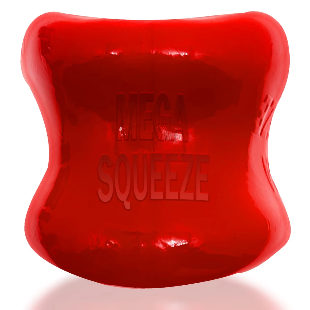 Napinacz do jajek z silikonu w kolorze czerwonym Oxballs Mega Squeeze 