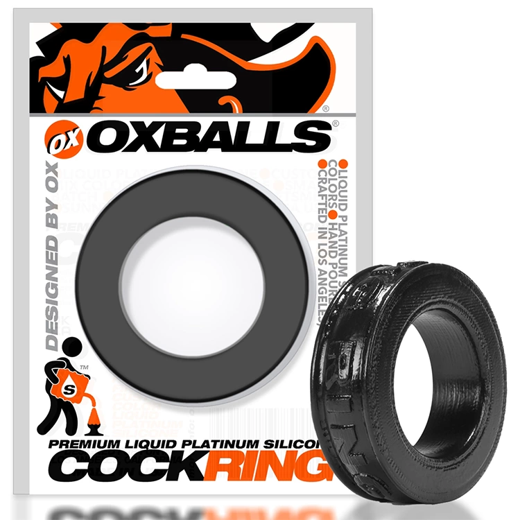 Pierścień erekcyjny silikonowy czarny na penisa Oxballs Pig-Ring Pierścień erekcyjny silikonowy czarny na penisa Oxballs Pig-Ring