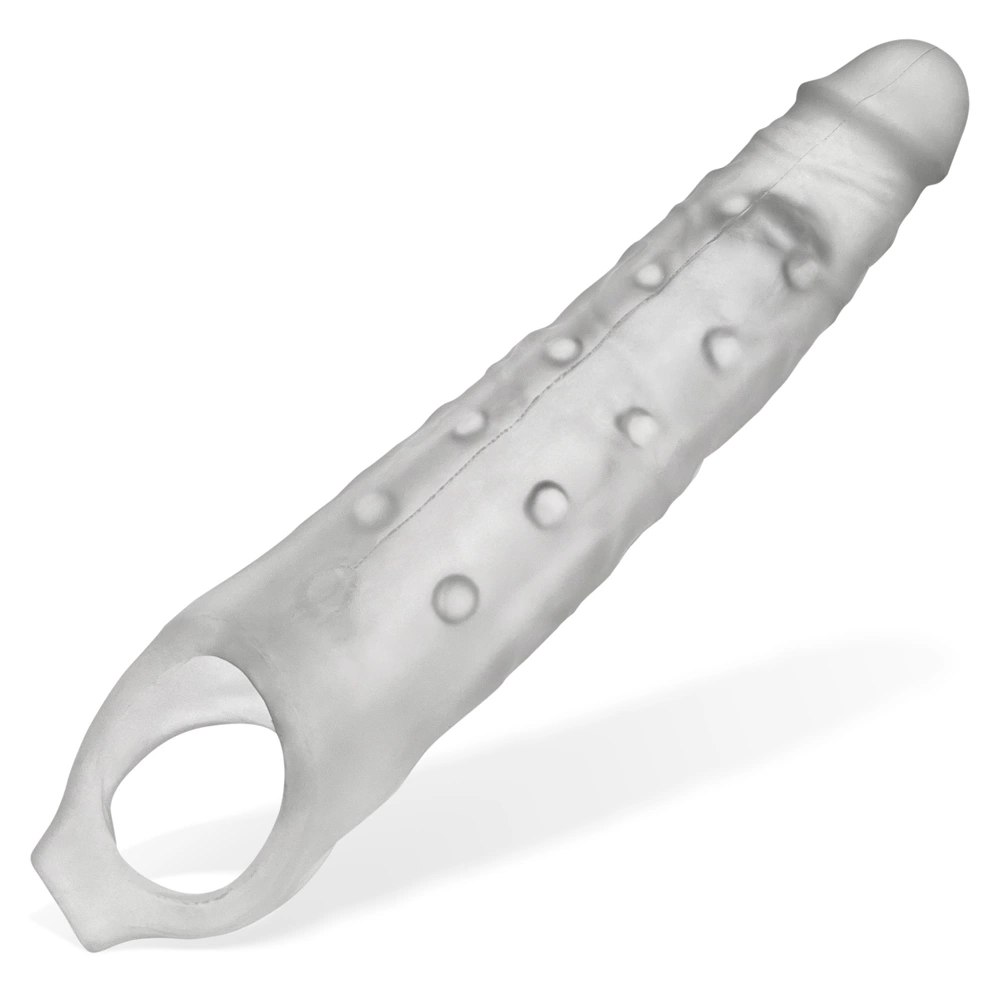 Nakładka na penisa z wypukłościami wykonanymi z przezroczystego silikonu Oxball snake Deep-reacher