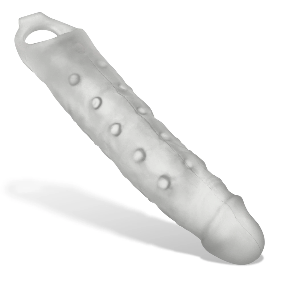 Nakładka na penisa z wypukłościami wykonanymi z przezroczystego silikonu Oxball snake Deep-reacher