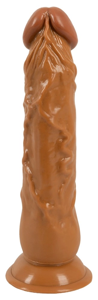 Realistyczne dildo do masturbacji wykonane z beżowego silikonu z przyssawką You2Toys 23 cm