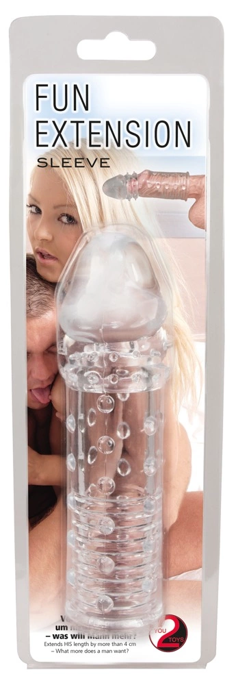 Nakładka na penisa żebrowana wykonana z przezroczystych elastomerów termoplastycznych You2Toys 16 cm