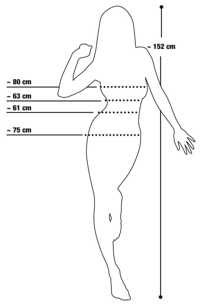 You2Toys Beauty Queen model dmuchany, ciemny odcień skory, 155 cm