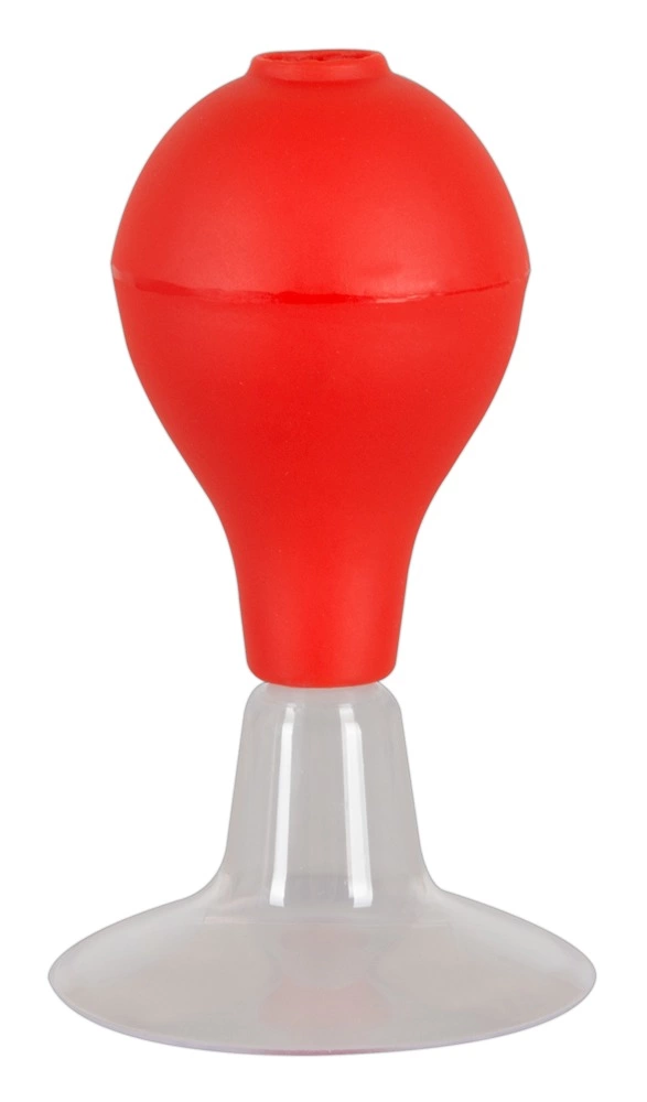 You2Toys Przyssawki do sutkow model z pompką, czerwono-przezroczyste 5,5 cm