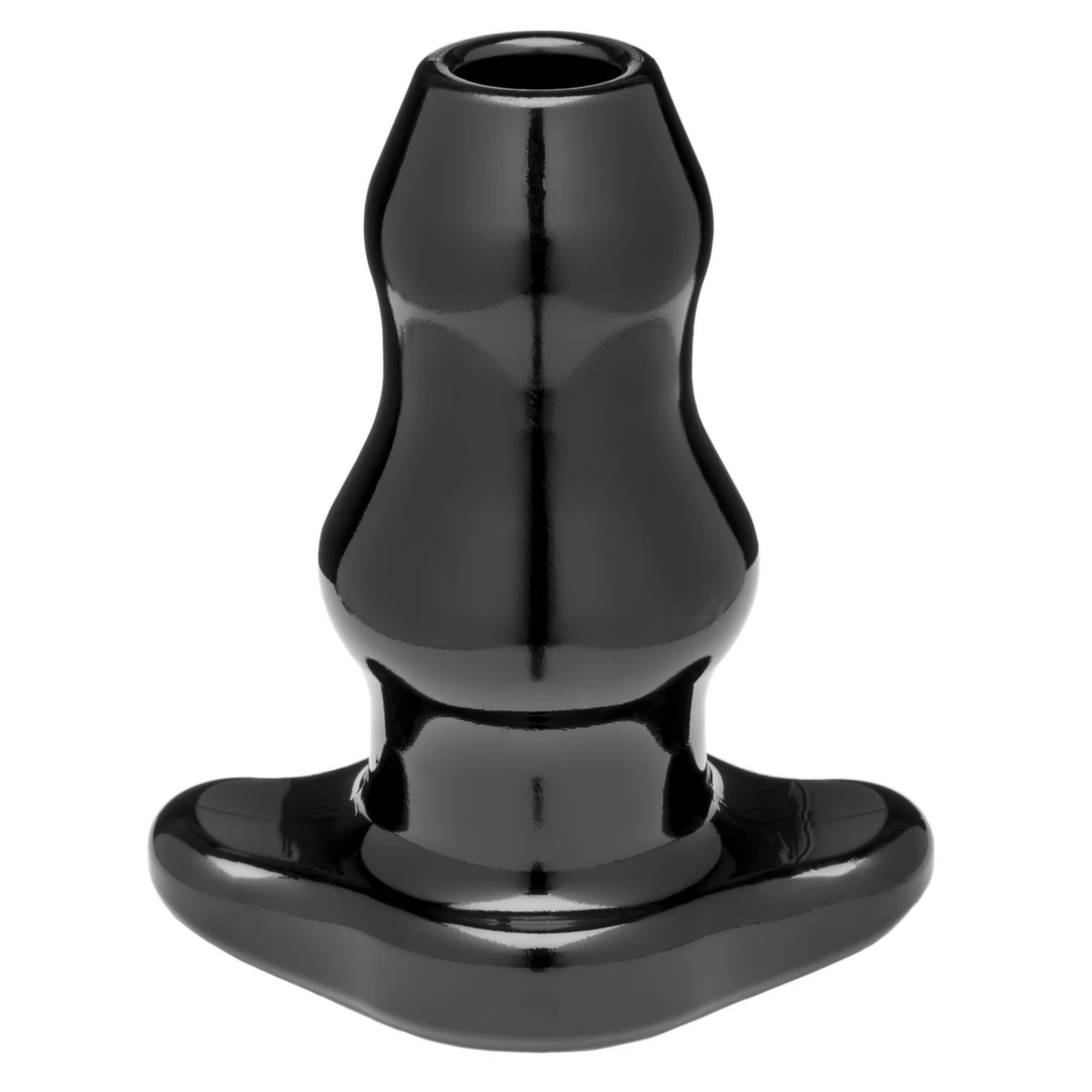 Plug analny podwójny tunel wykonane z silikonu w kolorze czarnym XL Perfect Fit Double Tunnel 