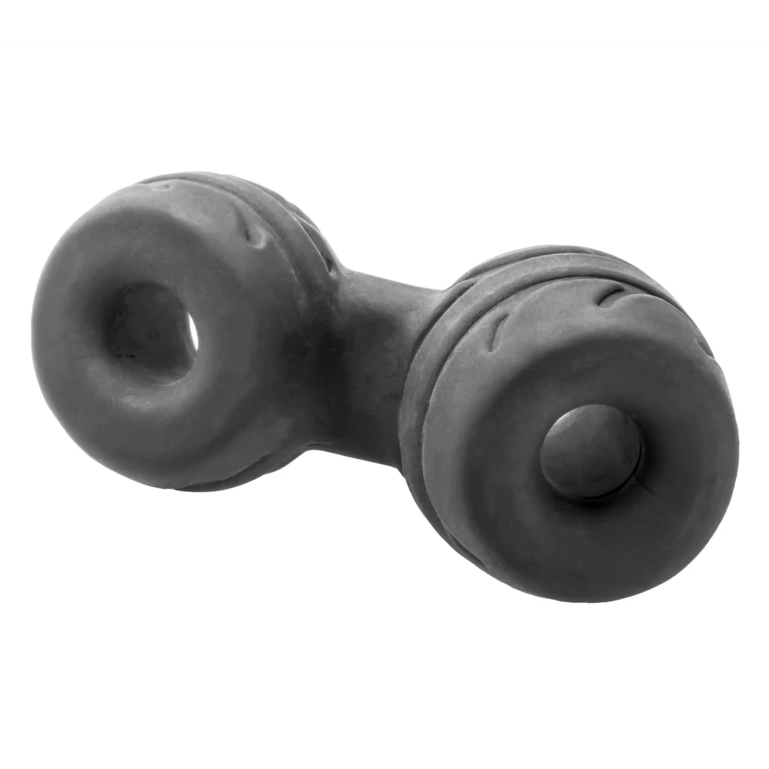 Pierścień podwójny erekcyjny silikonowy czarny kolor na penisa i jądra Perfect Fit SilaSkin Cock & Ball 