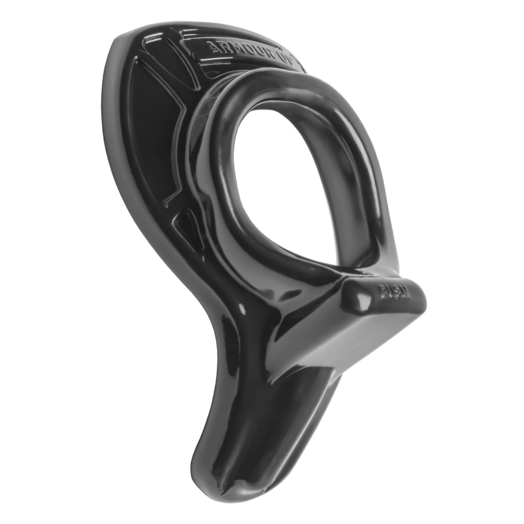 Pierścień erekcyjny silikonowy czarny na penisa Perfect Fit Armour Push 