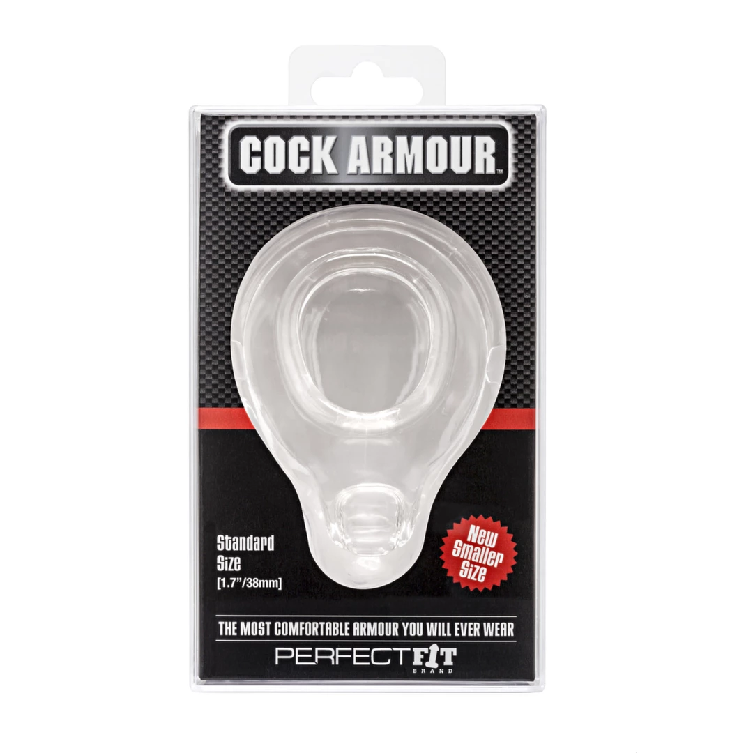 Pierścień erekcyjny silikonowy przezroczysty na penisa Perfect Fit Cock Armour Regular 