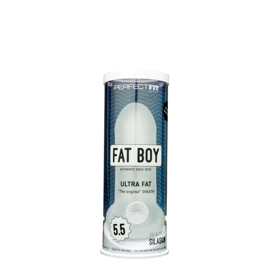 Nakładka na penisa wykonana z białego silikonu Perfect Fit Brand 14 cm