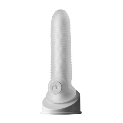 Nakładka na penisa wykonana z białego silikonu Perfect Fit Brand Fat Boy 16 cm