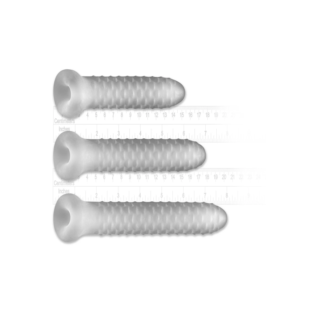 Nakładka na penisa wykonana z białego silikonu Perfect Fit Brand Fat Boy 14 cm