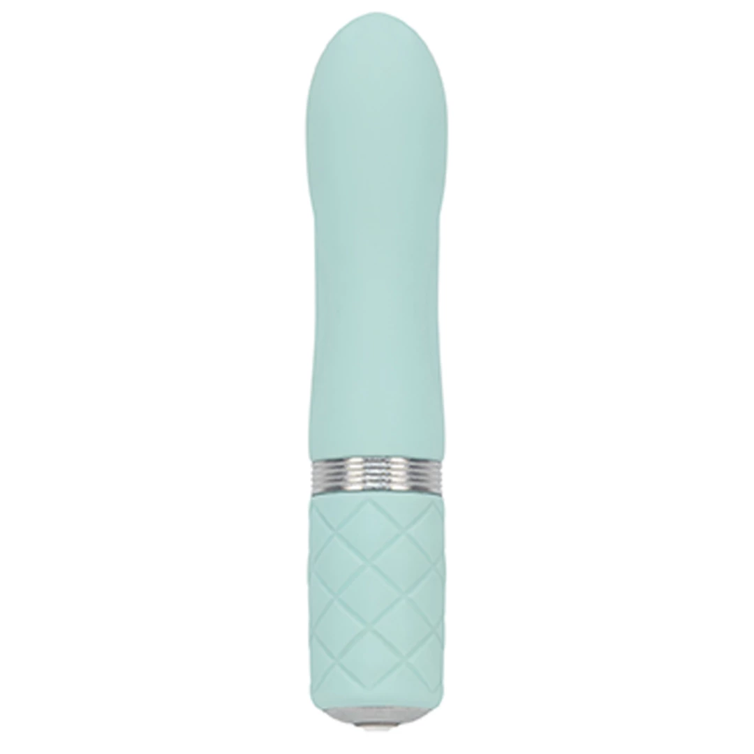 Miniwibrator jasnoniebieski silikonowy do masturbacji łechtaczki Pillow Talk Flirty Teal