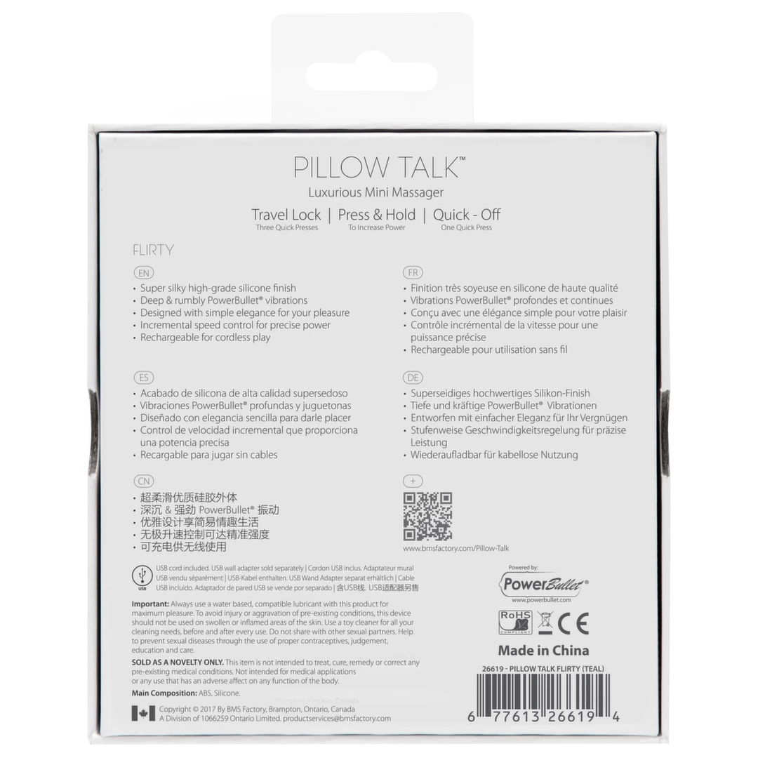 Miniwibrator jasnoniebieski silikonowy do masturbacji łechtaczki Pillow Talk Flirty Teal Miniwibrator jasnoniebieski silikonowy do masturbacji łechtaczki Pillow Talk Flirty Teal