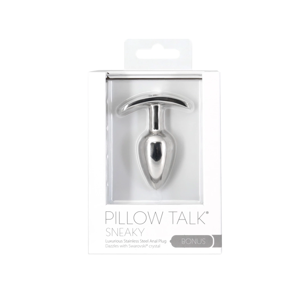 Plug analny ze stali nierdzewne Pillow Talk Sneaky 7 cm