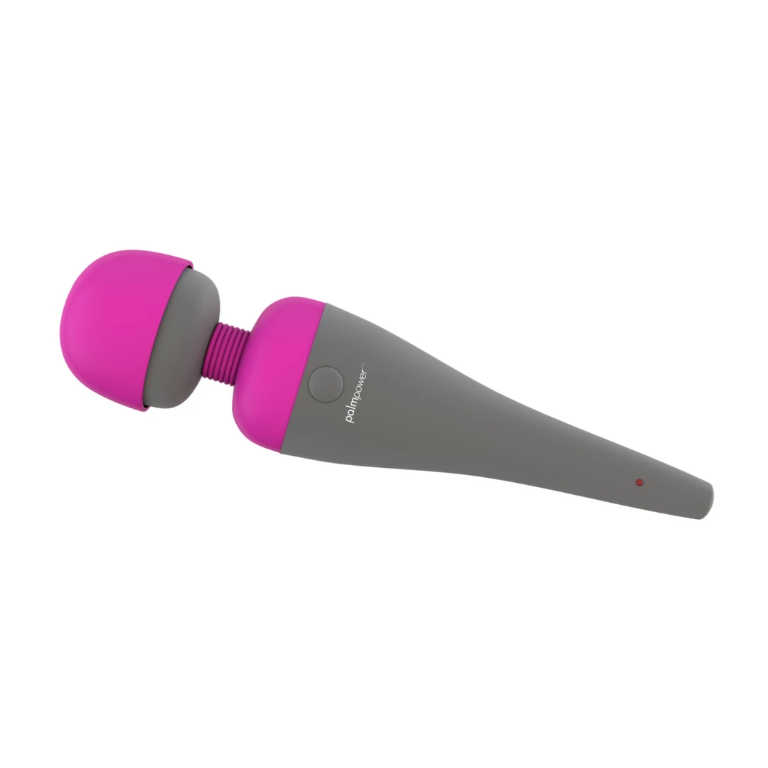 Mocny wibrator silikonowy do masturbacji łechtaczki w kolorze szaro różowym PowerBullet Wand Massager