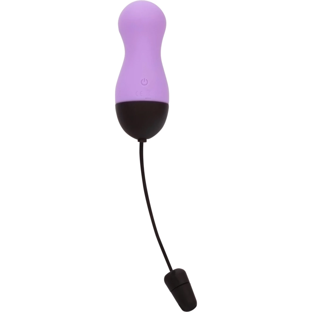 Fioletowe silikonowe wibrujące jajko do stymulacji łechtaczki i pochwy PowerBullet Remote Control Vibrating Egg
