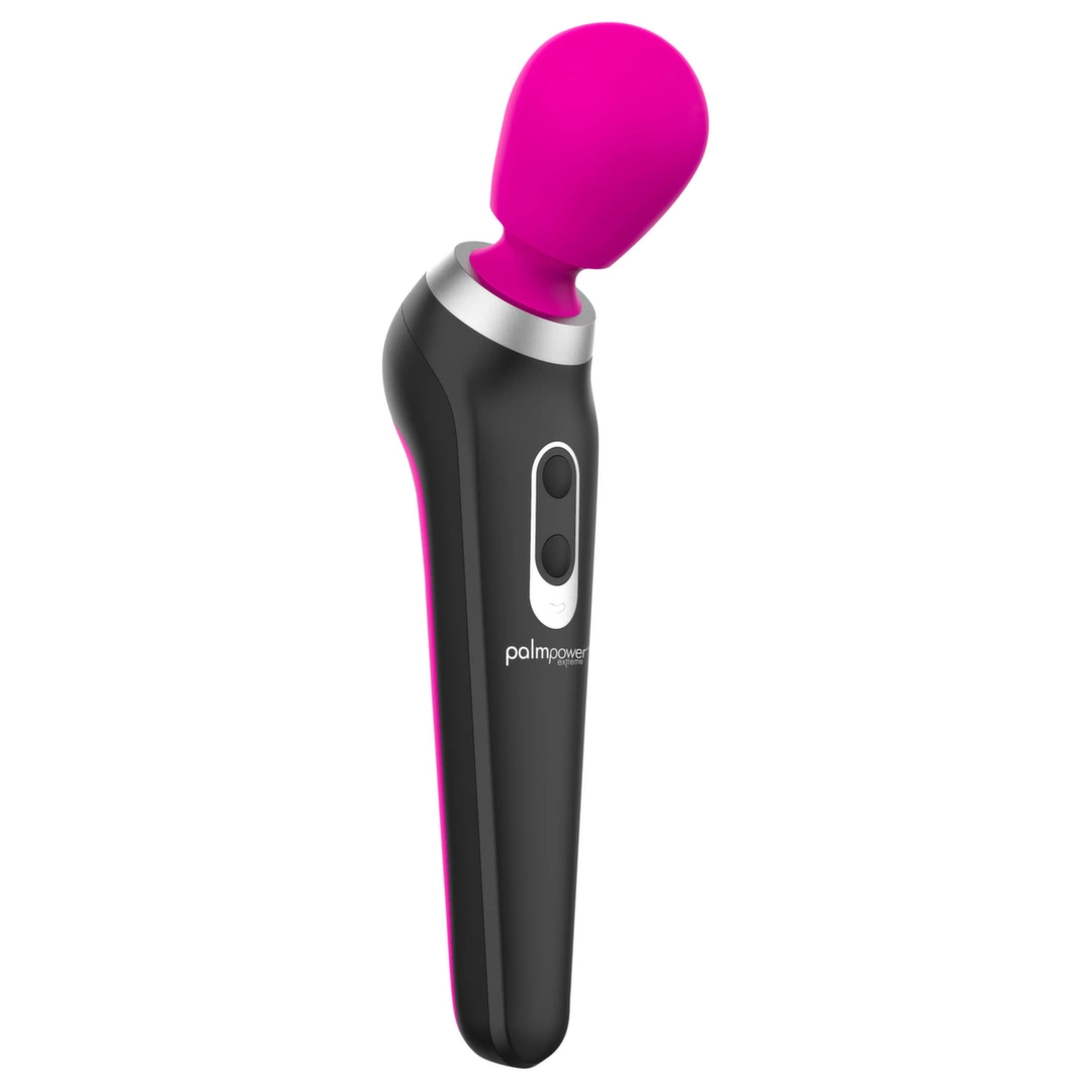 Wibrator silikonowy do masturbacji łechtaczki potężny w kolorze czarno różowym PalmPower Extreme Wand Massager