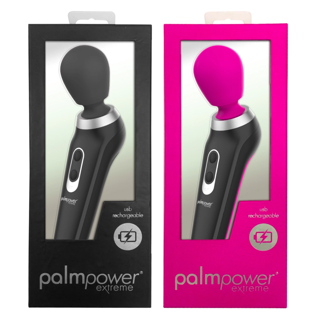 Wibrator silikonowy do masturbacji łechtaczki potężny w kolorze czarno różowym PalmPower Extreme Wand Massager Wibrator silikonowy do masturbacji łechtaczki potężny w kolorze czarno różowym PalmPower Extreme Wand Massager