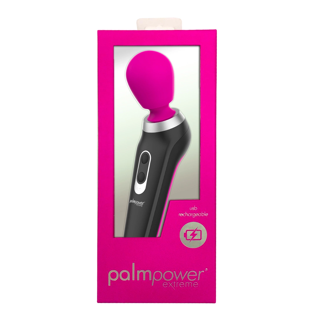 Wibrator silikonowy do masturbacji łechtaczki potężny w kolorze czarno różowym PalmPower Extreme Wand Massager Wibrator silikonowy do masturbacji łechtaczki potężny w kolorze czarno różowym PalmPower Extreme Wand Massager