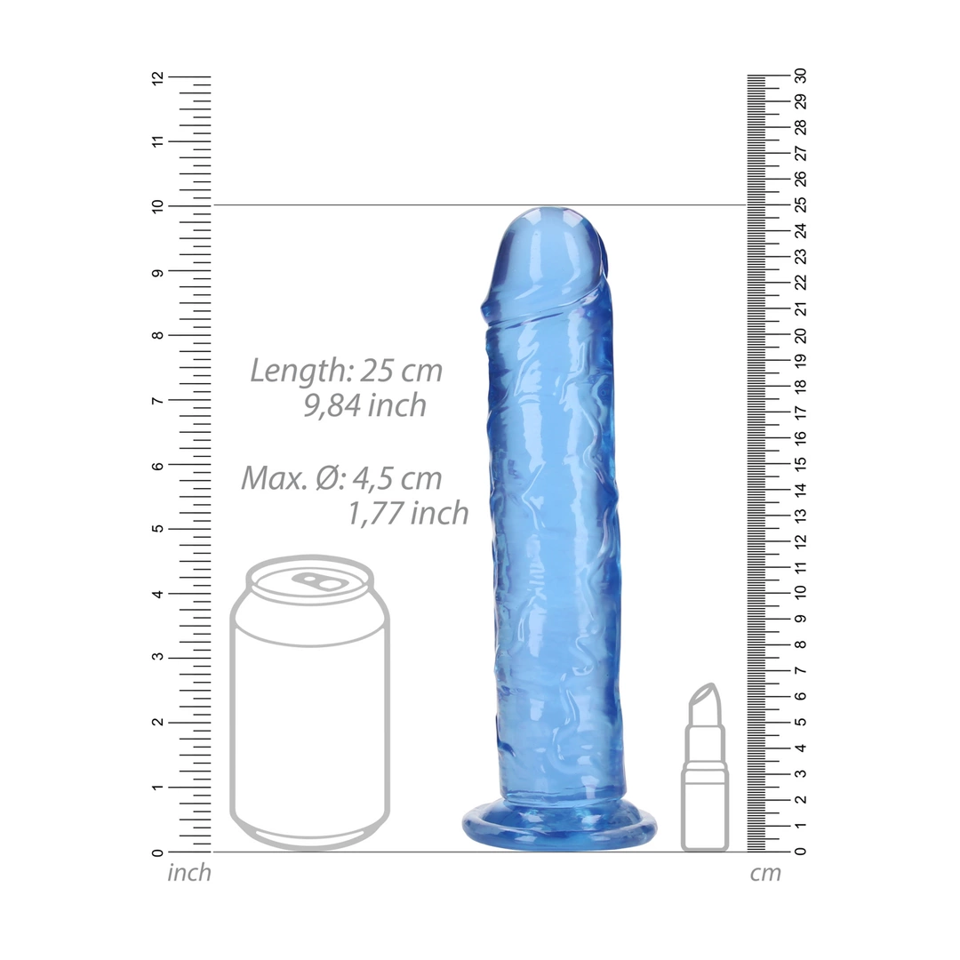 RealRock Crystal Clear 23 cm - model z przyssawką, przezroczysty