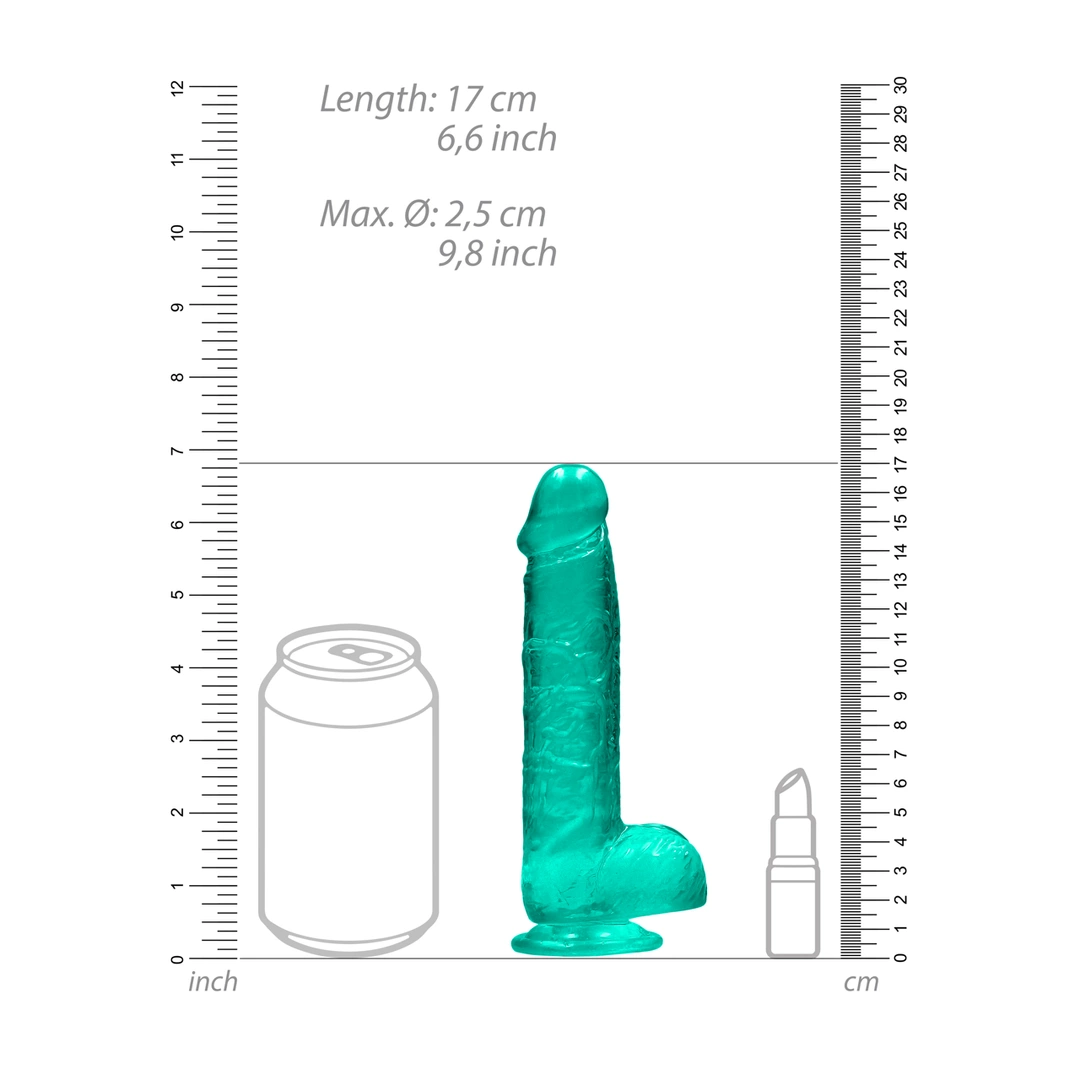 RealRock Crystal Clear model 17 cm z mocną przyssawką, transparentny