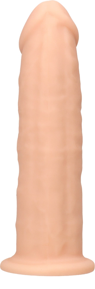 Realistyczne dildo do masturbacji wykonane z beżowego silikonu z przyssawką RealRock 15 cm