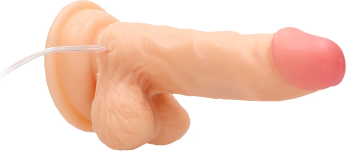 Wibrujące realistyczne dildo z jądrami wykonany z beżowego silikonu RealRock 15 cm Wibrujące realistyczne dildo z jądrami wykonany z beżowego silikonu RealRock 15 cm