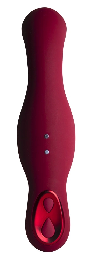 Wibrator do masturbacji łechtaczki i punktu G wykonany z czerwonego silikonu Rocks Off Ruby Glow Blush