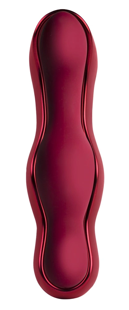 Wibrator do masturbacji łechtaczki i punktu G wykonany z czerwonego silikonu Rocks Off Ruby Glow Blush