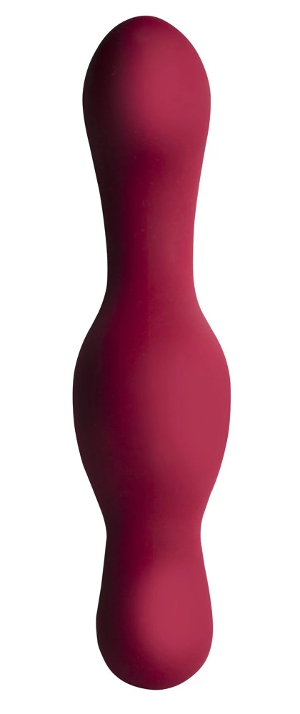 Wibrator do masturbacji łechtaczki i punktu G wykonany z czerwonego silikonu Rocks Off Ruby Glow Blush