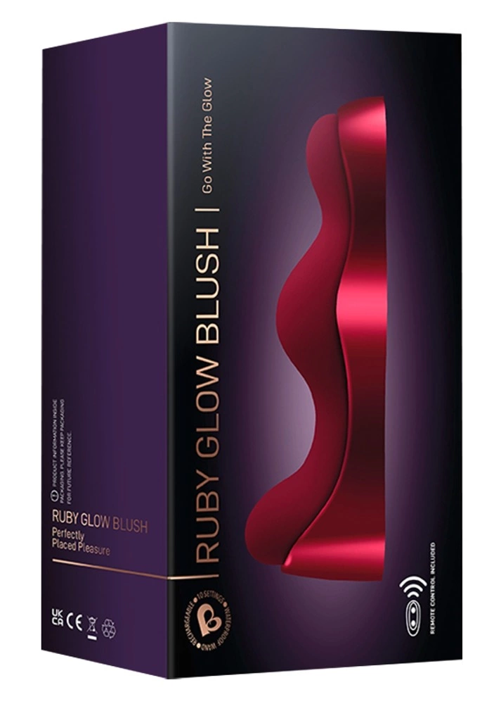 Wibrator do masturbacji łechtaczki i punktu G wykonany z czerwonego silikonu Rocks Off Ruby Glow Blush