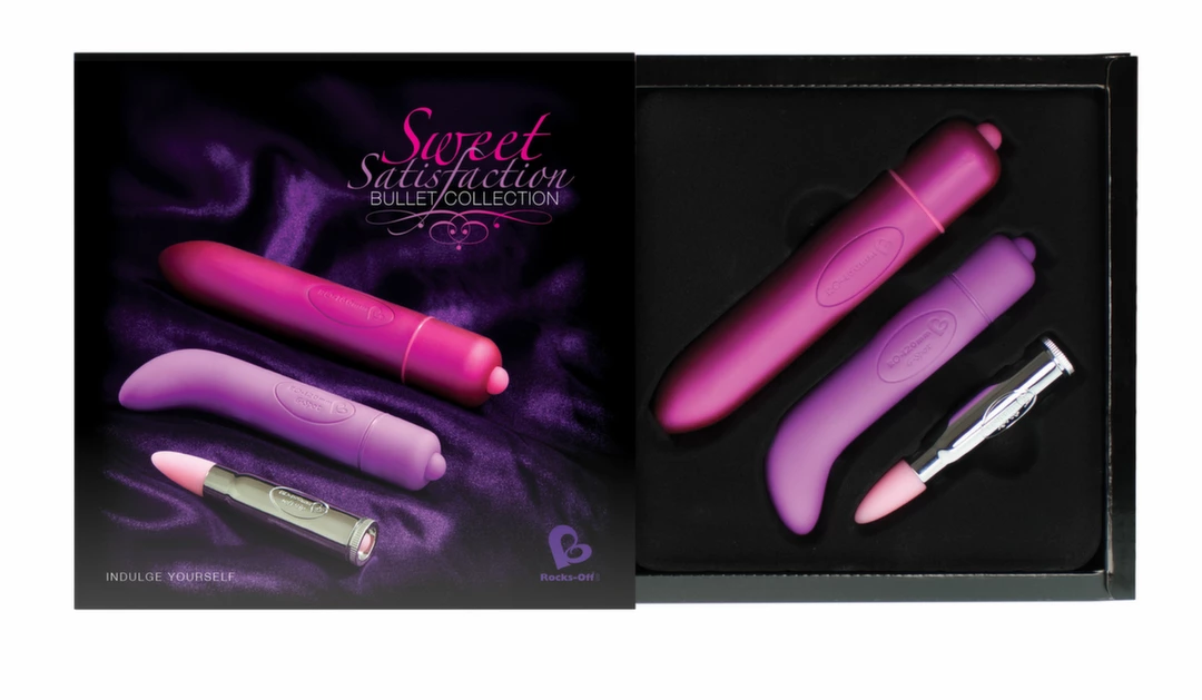 Zestaw trzech wibratorów - Rocks-Off Sweet Satisfaction Bullet Collection