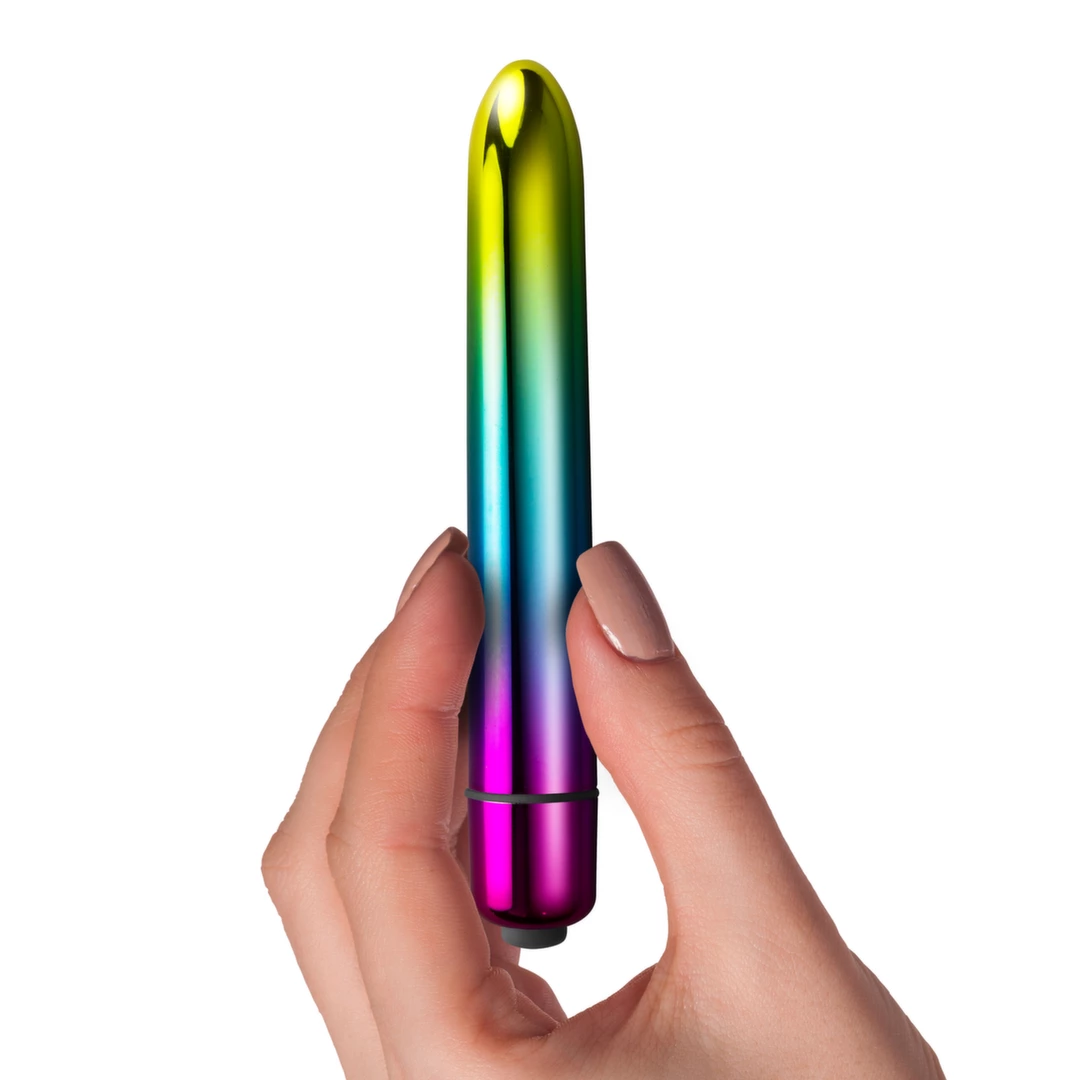 Miniwibrator wielokolorowy plastikowy do masturbacji łechtaczki Rocks-Off Prism Vibrator 